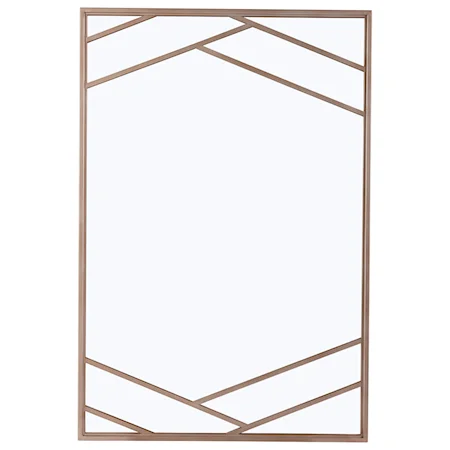 Bruant Metal Mirror in Rose Gold Finish